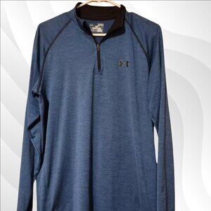 2/$20 Under Armour HeatGear Blue Long Sleeve Pullover Shirt Size M Loose Fit